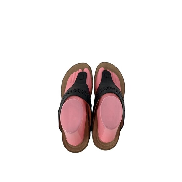 Clarks Sandals Women's Size 8.5 Medium Black Slides Unstructured Un Perri Vibe - Picture 4 of 10